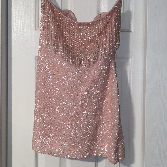 Retrofete light pink sequin dress - Picture 2 of 4
